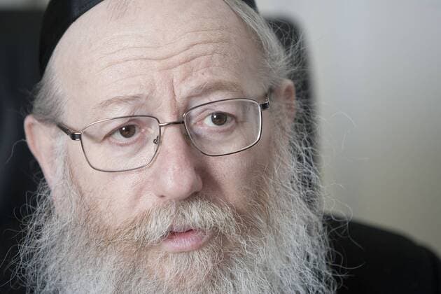 July 18, 2012 - Jerusalem, Israel - FILE- Yaakov Litzman is a member of the Israeli Parliament the Knesset and currently (2015) serves as the deputy Minister of Health, here seen in his office in the Knesset on July 18, 2012. ISRAEL OUT  - ZUMAm13