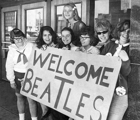 Milwaukee, Wisocnsin: September 4, 1964 Beatles fans arrive early at the Arena to welcome their idols at their evening concert. xUnderwoodxArchives X-Beatles_6