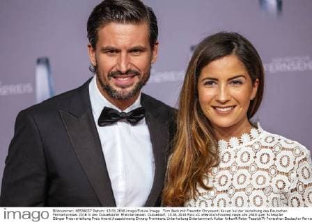 Tom Beck mit Freundin Chryssanti Kavazi bei der Verleihung des Deutschen Fernsehpreises 2016 in den Düsseldorfer Rheinterrassen. Düsseldorf, 13.01.2016 Foto:xC.xHardtx xFuturexImage