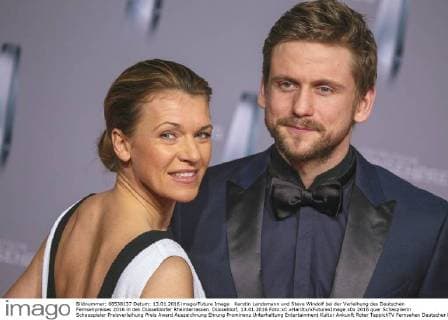Kerstin Landsmann und Steve Windolf bei der Verleihung des Deutschen Fernsehpreises 2016 in den Düsseldorfer Rheinterrassen. Düsseldorf, 13.01.2016 Foto:xC.xHardtx xFuturexImage
