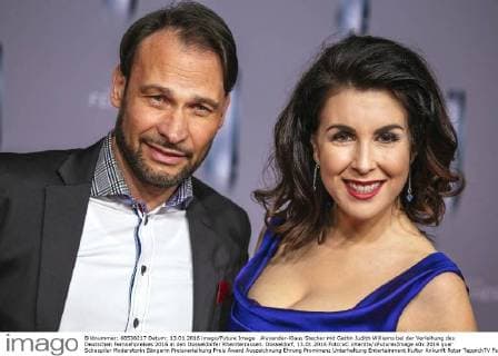 Alexander-Klaus Stecher mit Gattin Judith Williams bei der Verleihung des Deutschen Fernsehpreises 2016 in den Düsseldorfer Rheinterrassen. Düsseldorf, 13.01.2016 Foto:xC.xHardtx xFuturexImage