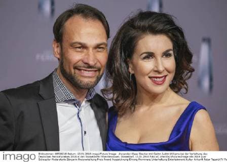 Alexander-Klaus Stecher mit Gattin Judith Williams bei der Verleihung des Deutschen Fernsehpreises 2016 in den Düsseldorfer Rheinterrassen. Düsseldorf, 13.01.2016 Foto:xC.xHardtx xFuturexImage