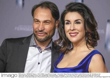 Alexander-Klaus Stecher mit Gattin Judith Williams bei der Verleihung des Deutschen Fernsehpreises 2016 in den Düsseldorfer Rheinterrassen. Düsseldorf, 13.01.2016 Foto:xC.xHardtx xFuturexImage