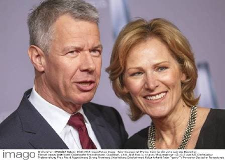 Peter Kloeppel mit Ehefrau Carol bei der Verleihung des Deutschen Fernsehpreises 2016 in den Düsseldorfer Rheinterrassen. Düsseldorf, 13.01.2016 Foto:xC.xHardtx xFuturexImage