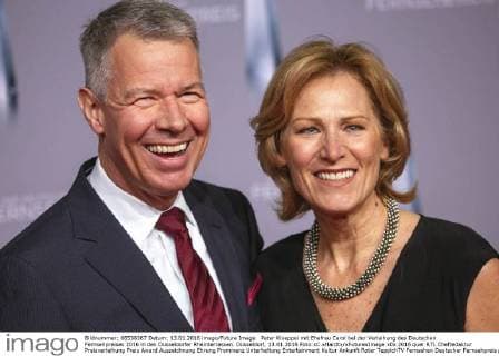 Peter Kloeppel mit Ehefrau Carol bei der Verleihung des Deutschen Fernsehpreises 2016 in den Düsseldorfer Rheinterrassen. Düsseldorf, 13.01.2016 Foto:xC.xHardtx xFuturexImage