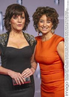 Birgit Schrowange und Isabel Varell bei der Verleihung des Deutschen Fernsehpreises 2016 in den Düsseldorfer Rheinterrassen. Düsseldorf, 13.01.2016 Foto:xC.xHardtx xFuturexImage