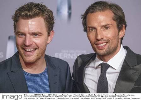 Friedrich Mücke und Quirin Berg bei der Verleihung des Deutschen Fernsehpreises 2016 in den Düsseldorfer Rheinterrassen. Düsseldorf, 13.01.2016 Foto:xC.xHardtx xFuturexImage