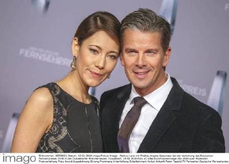 Markus Lanz mit Ehefrau Angela Gessmann bei der Verleihung des Deutschen Fernsehpreises 2016 in den Düsseldorfer Rheinterrassen. Düsseldorf, 13.01.2016 Foto:xC.xHardtx xFuturexImage