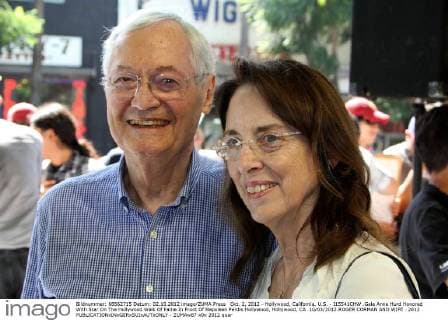 Oct. 2, 2012 - Hollywood, California, U.S. - I15541CHW .Gale Anne Hurd Honored With Star On The Hollywood Walk Of Fame.In Front Of Napolean Perdis Hollywood, Hollywood, CA .10 03 2012.ROGER CORMAN AND WIFE . 2012 - ZUMAw87