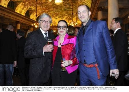 Christian Wolff mit Ehefrau Marina und Sohn Patrick Verleihung des Bayerische Filmpreis 2015 Preis, Auszeichnung, Ehrung Prinzregententheater München 15. Januar 2016