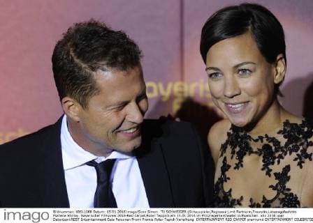 Til SCHWEIGER (Schauspieler,Regisseur),mit Partnerin,Freundin,Lebensgefaehrtin Marlene Shirley. Bayerischer Filmpreis 2016-Red Carpet,Roter Teppich,am 15.01.2016 im Prinzregententheater in Muenchen.
