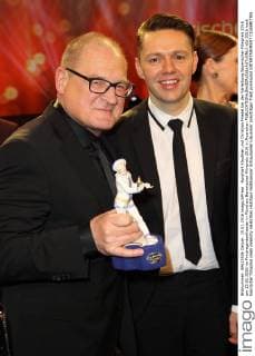 Burghart Klaußner und Christian Friedel bei der Verleihung Bayerischer Filmpreis 2016 am 15.01.2016 im Prinzregententheater in München Bayerischer Filmpreis 2016 in Muenchen 