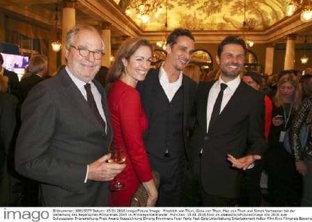 Friedrich von Thun, Gioia von Thun, Max von Thun und Simon Verhoeven bei der Verleihung des Bayerischen Filmpreises 2015 im Prinzregententheater. München, 15.01.2016 Foto:xS.xGabschx xFuturexImage