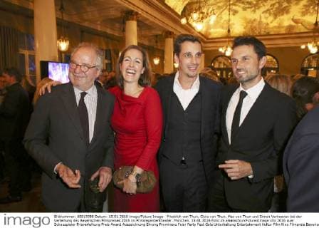 Friedrich von Thun, Gioia von Thun, Max von Thun und Simon Verhoeven bei der Verleihung des Bayerischen Filmpreises 2015 im Prinzregententheater. München, 15.01.2016 Foto:xS.xGabschx xFuturexImage