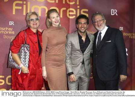 Doris Dörrie, Rosalie Thomass, Elyas M Barek und Martin Moszkowicz bei der Verleihung des Bayerischen Filmpreises 2015 im Prinzregententheater. München, 15.01.2016 Foto:xS.xGabschx xFuturexImage
