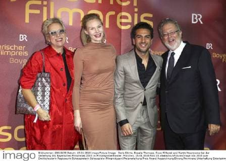 Doris Dörrie, Rosalie Thomass, Elyas M Barek und Martin Moszkowicz bei der Verleihung des Bayerischen Filmpreises 2015 im Prinzregententheater. München, 15.01.2016 Foto:xS.xGabschx xFuturexImage