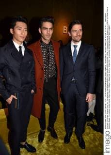Milan Men s Fashion Week Fall Winter 2016 2017. Ferragamo Arrivals. Pictured Shawn Dou Jon Kortajarena Ferragamo  SimonaxChioccia_Fotosicki