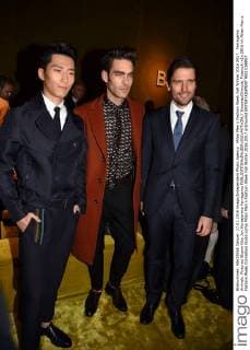 Milan Men s Fashion Week Fall Winter 2016 2017. Ferragamo Arrivals. Pictured Shawn Dou Jon Kortajarena Ferragamo  SimonaxChioccia_Fotosicki