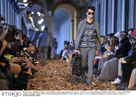 Milan Men s Fashion Week Fall Winter 2016 2017. . Missoni FASHION SHOW. Pictured: MODEL  RiccardoxGiordano
