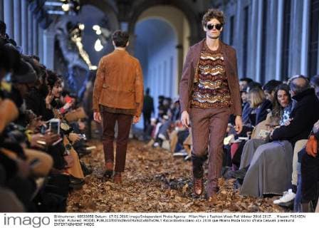 Milan Men s Fashion Week Fall Winter 2016 2017. . Missoni FASHION SHOW. Pictured: MODEL  RiccardoxGiordano