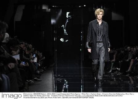 Milan Men s Fashion Week - Ermanno Scervino Modenschau Milan Men s Fashion Week Fall Winter 2016 2017. Ermanno Scervino Fashionshow Pictured: Lucky Blue Smith  RiccardoxGiordano