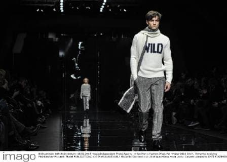 Milan Men s Fashion Week Fall Winter 2016 2017. Ermanno Scervino Fashionshow Pictured: Model  RiccardoxGiordano