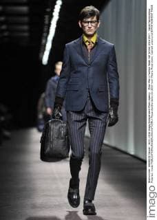 Milan Men s Fashion Week Fall Winter 2016 2017. Canali Fashionshow Pictured: model  RiccardoxGiordano