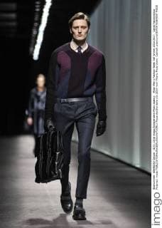 Milan Men s Fashion Week Fall Winter 2016 2017. Canali Fashionshow Pictured: model  RiccardoxGiordano