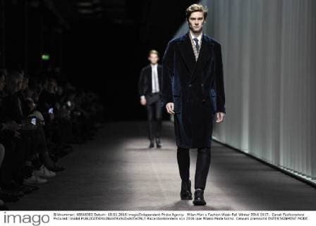 Milan Men s Fashion Week Fall Winter 2016 2017. Canali Fashionshow Pictured: model  RiccardoxGiordano