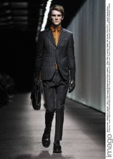 Milan Men s Fashion Week Fall Winter 2016 2017. Canali Fashionshow Pictured: model  RiccardoxGiordano
