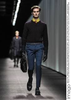 Milan Men s Fashion Week Fall Winter 2016 2017. Canali Fashionshow Pictured: model  RiccardoxGiordano