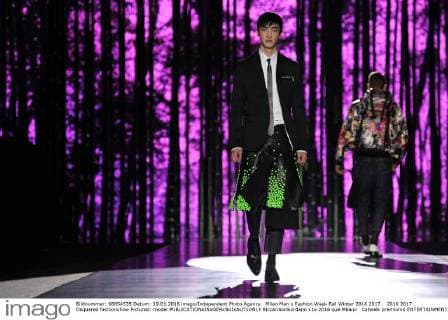 Milan Men s Fashion Week Fall Winter 2016 2017. 2016 2017 . Dsquared fashionshow Pictured: model  RiccardoxGiordano