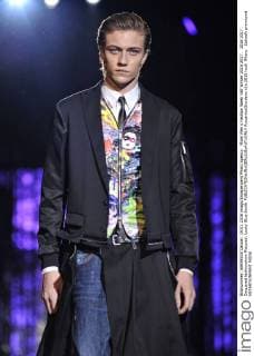 Milan Men s Fashion Week Fall Winter 2016 2017. 2016 2017 . Dsquared fashionshow Pictured: Lucky Blue Smith  RiccardoxGiordano