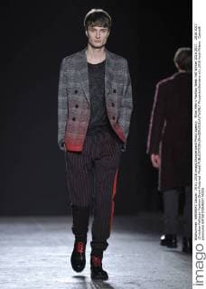 Milan Men s Fashion Week Fall Winter 2016 2017. 2016 2017 .Christian Pellizzari Fashion Show Pictured: Model  RiccardoxGiordano
