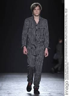Milan Men s Fashion Week Fall Winter 2016 2017. 2016 2017 .Christian Pellizzari Fashion Show Pictured: Model  RiccardoxGiordano