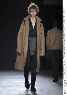 Milan Men s Fashion Week Fall Winter 2016 2017. 2016 2017 .Christian Pellizzari Fashion Show Pictured: Model  RiccardoxGiordano