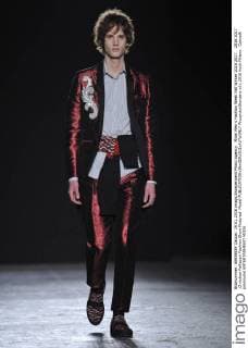 Milan Men s Fashion Week Fall Winter 2016 2017. 2016 2017 .Christian Pellizzari Fashion Show Pictured: Model  RiccardoxGiordano
