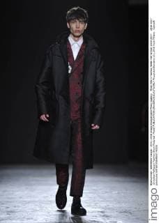 Milan Men s Fashion Week Fall Winter 2016 2017. 2016 2017 .Christian Pellizzari Fashion Show Pictured: Model  RiccardoxGiordano