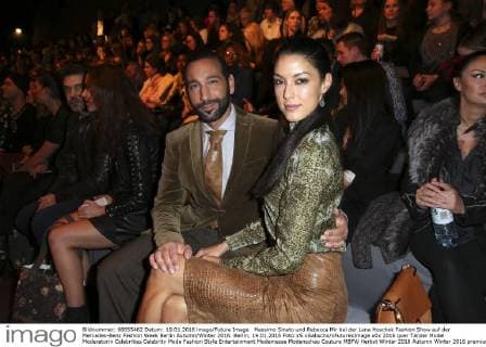 Massimo Sinato und Rebecca Mir bei der Lena Hoschek Fashion Show auf der Mercedes-Benz Fashion Week Berlin Autumn Winter 2016. Berlin, 19.01.2016 Foto:xS.xGabschx xFuturexImage