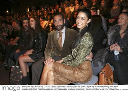 Massimo Sinato und Rebecca Mir bei der Lena Hoschek Fashion Show auf der Mercedes-Benz Fashion Week Berlin Autumn Winter 2016. Berlin, 19.01.2016 Foto:xS.xGabschx xFuturexImage