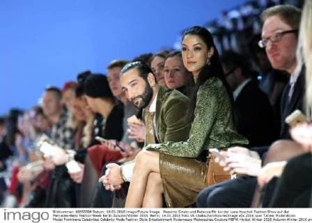 Massimo Sinato und Rebecca Mir bei der Lena Hoschek Fashion Show auf der Mercedes-Benz Fashion Week Berlin Autumn Winter 2016. Berlin, 19.01.2016 Foto:xS.xGabschx xFuturexImage