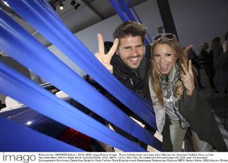 Thore Schölermann und Jana Julie Kilka bei der Sportalm Fashion Show auf der Mercedes-Benz Fashion Week Berlin Autumn Winter 2016. Berlin, 19.01.2016 Foto:xS.xGabschx xFuturexImage