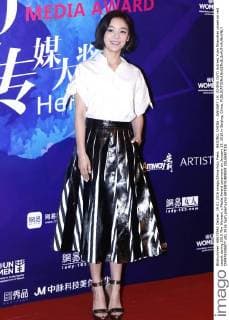 BEIJING, CHINA - JANUARY 19: (CHINA OUT) Actress Yuan Shanshan poses on red carpet during 2015 The Women s Media Award ceremony on January 19, 2016 in Beijing, China.  CFP478395977