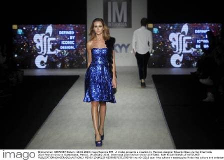 A model presents a creation by Mexican designer Eduardo Blass during Intermoda 2016 Fashion show in Guadalajara, Mexico, 19 January 2016. Intermoda 2016 fashion show !ACHTUNG: NUR REDAKTIONELLE NUTZUNG!  MEX59 20160120-635888675351780766