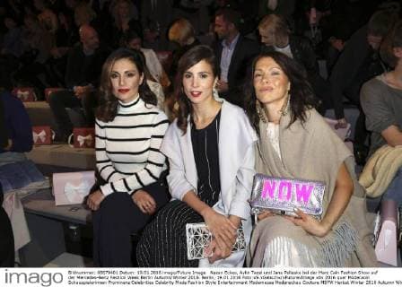 Nazan Eckes, Aylin Tezel und Jana Pallaske bei der Marc Cain Fashion Show auf der Mercedes-Benz Fashion Week Berlin Autumn Winter 2016. Berlin, 19.01.2016 Foto:xS.xGabschx xFuturexImage