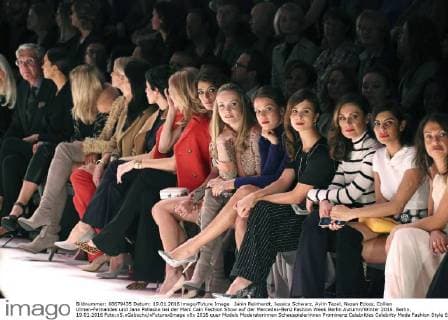 Janin Reinhardt, Jessica Schwarz, Aylin Tezel, Nazan Eckes, Collien Ulmen-Fernandes und Jana Pallaske bei der Marc Cain Fashion Show auf der Mercedes-Benz Fashion Week Berlin Autumn Winter 2016. Berlin, 19.01.2016 Foto:xS.xGabschx xFuturexImage
