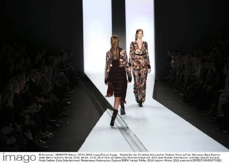 Models bei der Dorothee Schumacher Fashion Show auf der Mercedes-Benz Fashion Week Berlin Autumn Winter 2016. Berlin, 20.01.2016 Foto:xS.xGabschx xFuturexImage