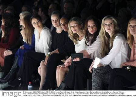 Anja Kling, Jeanette Hain, Barbara Becker, Ursula Karven, Natalia Wörner, Ann-Kathrin Kramer und Katja Flint bei der Minx by Eva Lutz Fashion Show auf der Mercedes-Benz Fashion Week Berlin Autumn Winter 2016. Berlin, 20.01.2016 Foto:xS.xGabschx xFuturexImage