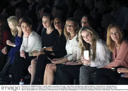 Anja Kling, Jeanette Hain, Barbara Becker, Ursula Karven, Natalia Wörner, Ann-Kathrin Kramer und Katja Flint bei der Minx by Eva Lutz Fashion Show auf der Mercedes-Benz Fashion Week Berlin Autumn Winter 2016. Berlin, 20.01.2016 Foto:xS.xGabschx xFuturexImage