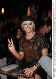 Annica Hansen bei der Ankunft zur Rebekka Ruetz Modenschau am 20.01.2016 im Rahmen der Mercedes-Benz Fashion Week Herbst Winter 2016 in Berlin MBFW Fashionweek 2016 in Berlin- Rebekka Ruetz Fashionshow 